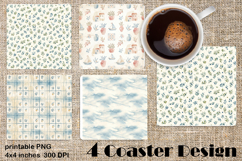 Sicilian Tile ceramics in chinoiserie style Square Coaster Product Image 1