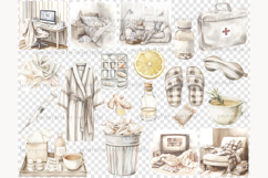 GlamArtZhanna, Sick Day clipart, Cold Flu Clipart, Sickness PNG, Planner girl clipart, Planner clipart, Sickness clip art, Medical clipart, Sick Day png, medicine clip art, Cold Flu png, Cozy home clipart, Autumn clipart, Winter clipart