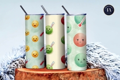 Watercolor Thermometer Emoji Seamless Digital Paper Product Image 3