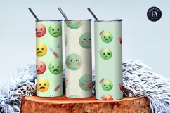 Watercolor Thermometer Emoji Seamless Digital Paper Product Image 3