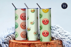 Seamless Watercolor Sick Emoji Digital Paper Product Image 3