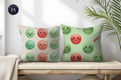 Seamless Watercolor Sick Emoji Digital Paper Product Image 2