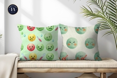 Watercolor Thermometer Emoji Seamless Digital Paper Product Image 2