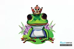 Watercolor The Prince Frog PNG Clipart Product Image 1
