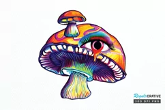 Watercolor Mushroom Eye PNG Clipart Product Image 1