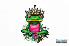 Watercolor The Prince Frog PNG Clipart Product Image 1
