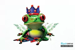 Watercolor The Prince Frog PNG Clipart Product Image 1