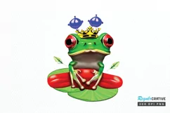 Watercolor The Prince Frog PNG Clipart Product Image 1