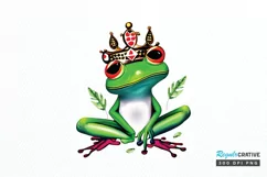 Watercolor The Prince Frog PNG Clipart Product Image 1