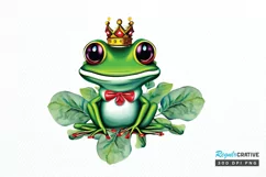 Watercolor The Prince Frog PNG Clipart Product Image 1