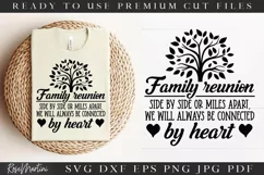 Side By Side Or Miles Apart SVG Cut File| Family Reunion SVG Product Image 1