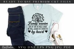 Side By Side Or Miles Apart SVG Cut File| Family Reunion SVG Product Image 3