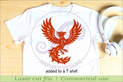 Phoenix bird detailed cut out wall sign design 1 Product Image 3