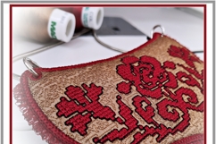 ITH Rose Cornflower Necklace Machine Embroidery Fringe Product Image 6