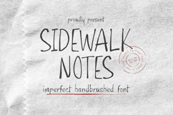 Sidewalk Notes - Imperfect Handbrushed Font Product Image 1