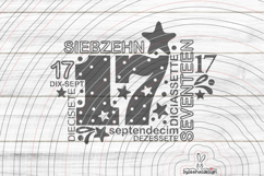 Seventeen Cutting File SVG DXF Product Image 1