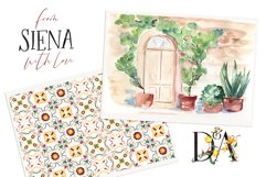 Siena Watercolor Tiles Folk Italy Product Image 4