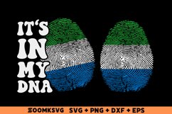 It's in my DNA Sierra Leone Flag Fingerprint Sublimation Product Image 1