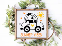 Summer Vibes SVG | Chicken in Car Cut File | Funny Farm SVG Product Image 3