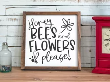 Bee SVG | Honey Bees SVG | Honey Bees and Flowers Please SVG Product Image 4