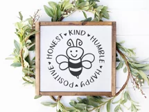 Bee SVG | Be Kind SVG | Be Happy SVG | Be Positive SVG Product Image 2