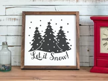 Let It Snow and Trees SVG: Cricut SVG and Silhouette SVG Product Image 2
