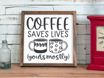Coffee SVG | Funny Coffee SVG | Coffee Saves Lives SVG Product Image 2