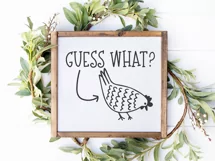 Guess What Chicken Butt SVG | Chicken SVG | Chicken Lady SVG Product Image 5
