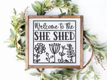 She Shed SVG, Flower SVG, Spring SVG, Garden SVG, Welcome Product Image 2