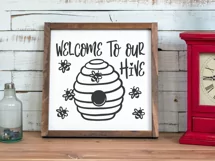 Bee SVG | Welcome to our Hive SVG | Bumble Bee SVG Product Image 2