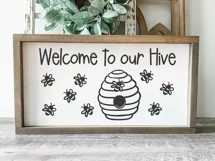 Bee SVG | Welcome to our Hive SVG | Bumble Bee SVG Product Image 2