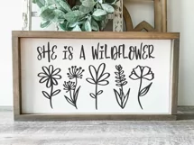 Wildflower SVG, She is a Wildflower SVG, Flower SVG Product Image 2