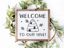 Bee SVG | Welcome to our Hive SVG | Bumble Bee SVG Product Image 2