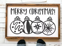 Merry Christmas SVG | Christmas Ornaments SVG Product Image 2