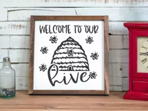 Bee SVG | Welcome to our Hive SVG | Bumble Bee SVG Product Image 2