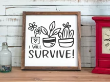 Plant SVG | Houseplant SVG | I Will Survive SVG | Cactus SVG Product Image 2