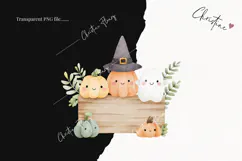 Cute Halloween Sign Clipart | Halloween PNG Product Image 2