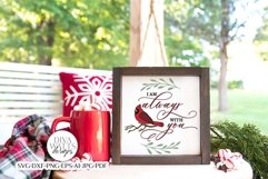 I Am Always With You SVG | Red Cardinal Christmas Design Product Image 5