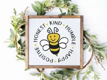 Bee SVG | Be Kind SVG | Be Happy SVG | Be Positive SVG Product Image 2