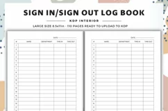 Sign in and out Log Book interior, Sign in and out log book Product Image 1