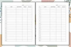 Sign in and out Log Book interior, Sign in and out log book Product Image 2