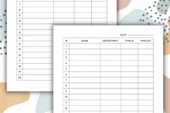 Sign in and out Log Book interior, Sign in and out log book Product Image 3