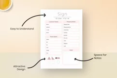 Sign Order Form Printable | Sign Order Form | Order Tracker Product Image 3