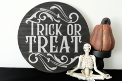 Trick or Treat | Halloween Round Sign Product Image 4