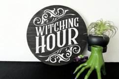 Witching Hour | Halloween Round Sign Product Image 4
