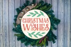 Christmas Wishes | Round Christmas Ornament SVG Product Image 4