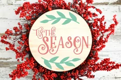 Tis the season | Round Christmas Ornament SVG Product Image 4