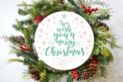 We wish you a merry Christmas | Round Christmas Sign Product Image 4