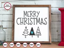 Merry Christmas SVG | Christmas Tree SVG | Cricut SVG File Product Image 4