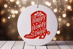 Cowboy Christmas SVG cut file Happy Howdy Days Printable Product Image 4